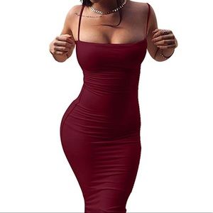 BodyCon Wine Red Dress
